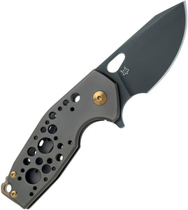 Fox Suru Framelock Left Hand Black Titanium Folding Bohler M390 Pocket Knife 526SXTIBR