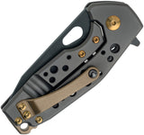 Fox Suru Framelock Left Hand Black Titanium Folding Bohler M390 Pocket Knife 526SXTIBR