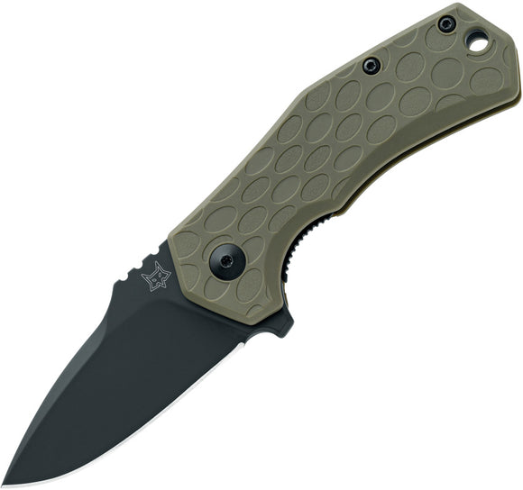 Fox Italicus Linerlock OD Green FRN Folding Bohler N690 Drop Pt Pocket Knife 540OD