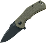 Fox Italicus Linerlock OD Green FRN Folding Bohler N690 Drop Pt Pocket Knife 540OD