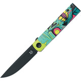 Fox Chnops Linerlock Zombie Aluminum Folding Becut Pocket Knife 543A1