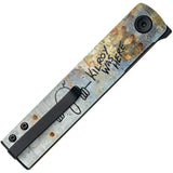 Fox Chnops Linerlock Kilroy Was Here Aluminum Folding Becut Pocket Knife 543M2