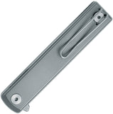Fox Chnops Heritage Linerlock Gray Titanium Folding Hybrid Cryo Pocket Knife 544TI