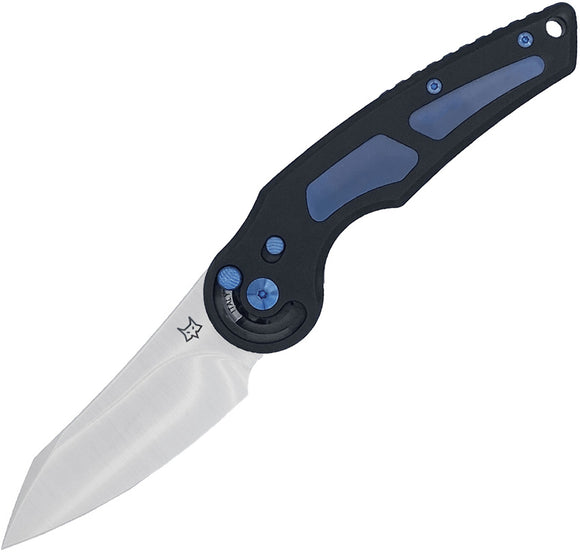 Fox Jupiter Radius Lock Black & Blue Titanium Folding Bohler M390 Knife 555TIBL