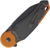 Fox Metamorphosis Radius Lock Black & Orange Aluminum Folding M390 Pocket Knife 556B6