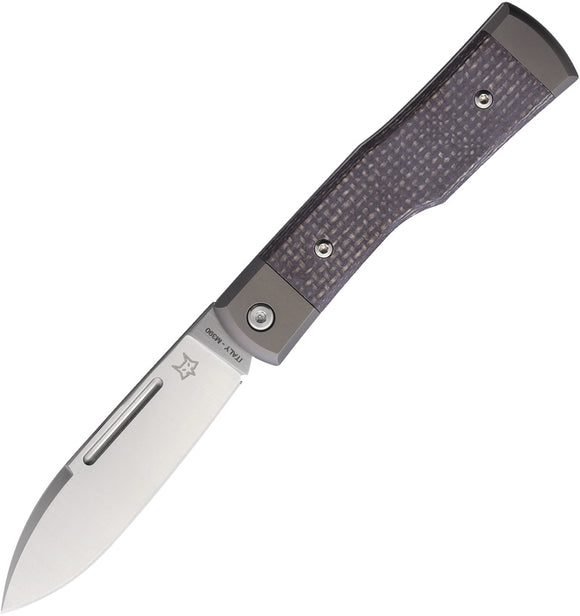 Fox Gunstock Slip Joint Bison Micarta Folding Bohler M390 Pocket Knife 558BI