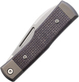 Fox Gunstock Slip Joint Bison Micarta Folding Bohler M390 Pocket Knife 558BI