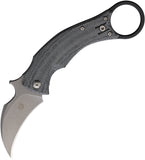 Fox Bastinelli BlackBird Karambit Black Micarta Folding Bohler N690 Knife 591MB