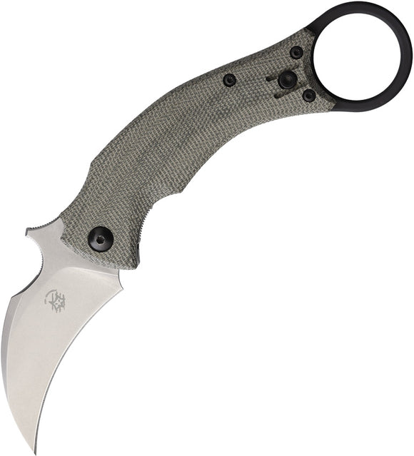 Fox Bastinelli BlackBird Karambit Green Micarta Folding Bohler N690 Knife 591MOD