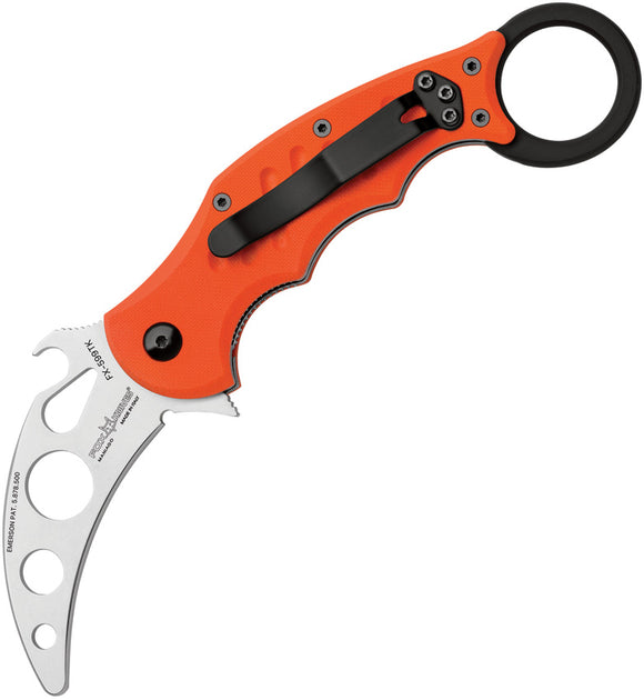 Fox Small Karambit Trainer Orange G10 Folding Bohler N690 Pocket Knife 599TK