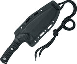 Fox Uro Black G10 Acid Washed Niolox Steel Fixed Blade Knife w/ Sheath 623BA