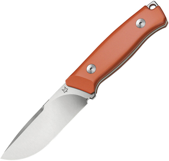 FOX Rifle Windage Orange G10 Becut Steel Fixed Blade Knife w/ Belt Sheath 661OR