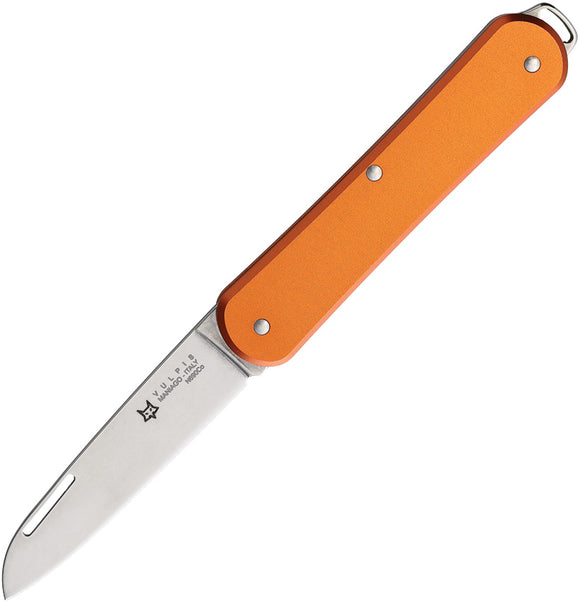 Fox Vulpis Slip Joint Orange Aluminum Folding Bohler N690 Pocket Knife VP130OR