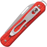 Fox Vulpis Slip Joint Red Aluminum Folding Bohler N690Co Pocket Knife VPGP130RD