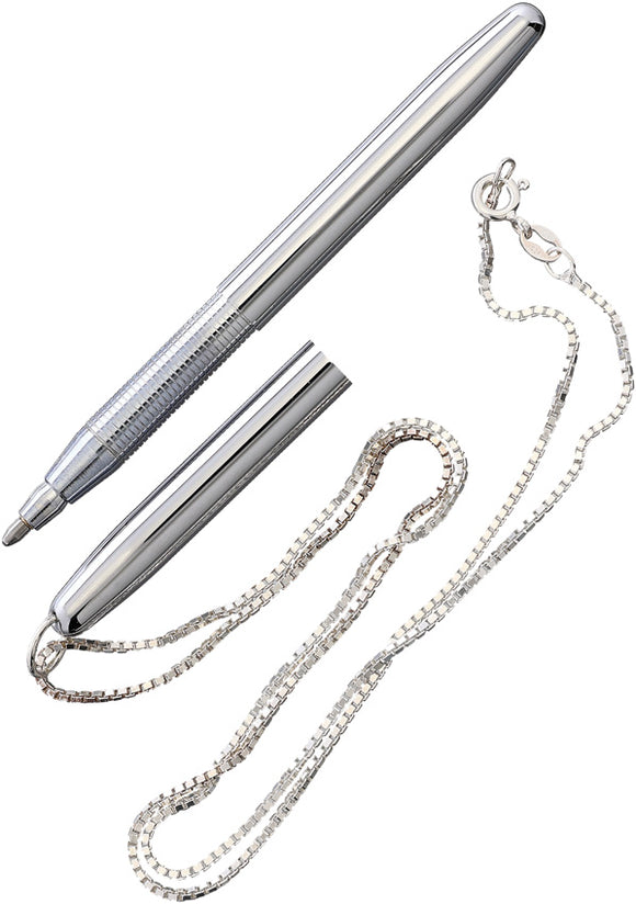 Fisher Space Pen Chrome Bullet w/ Neck Chain 3.75