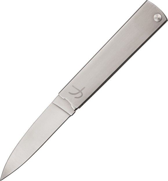 Fred Perrin Le Trifolder Gray 440C Stainless Folding Drop Pt Pocket Knife D3F