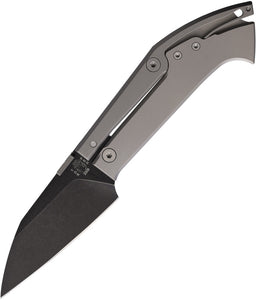 Fred Perrin Warthog Lockback First Edition Gray Titanium Folding Bohler N690 Knife MKH02S