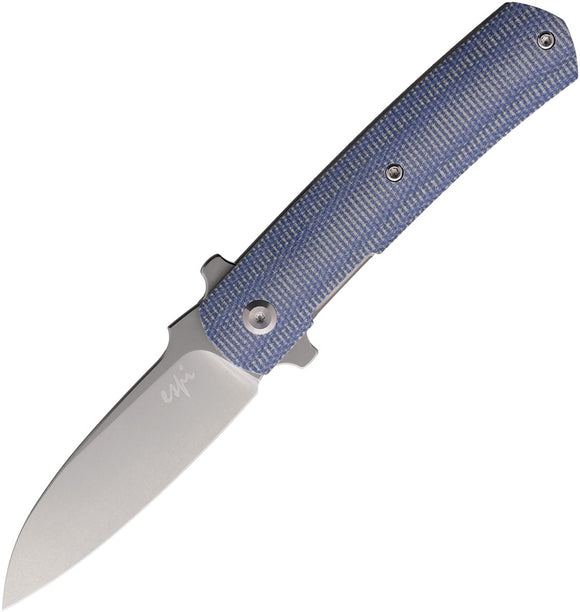 Max Knives Ulys Linerlock Blue Micarta Folding 20CV Pocket Knife MKHES1BL