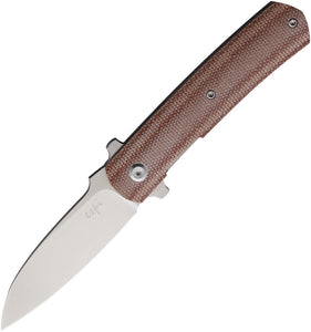 Max Knives Ulys Linerlock Tan Micarta Folding 20CV Pocket Knife MKHES1M