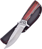 Frost Cutlery 11.75" Sharps Stainless Fixed Clip Blade Wood Handle Knife SHP004