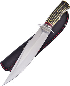 Frost Fixed Blade Imitation Stag Handle Sharps Stainless Knife with Sheath SHP005