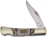 Frost Cutlery Barracuda Ram Ox Horn Handle Steel Warrior Stainless Folding Knife SW100ROR