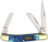 Frost Cutlery Range Rider Cancun Blue Jig Bone Handle Folding Knife SW114CBJ
