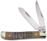 Frost Cutlery Steel Warrior Little Trapper Rams Horn Handle Folding Pocket Knife SW126RH