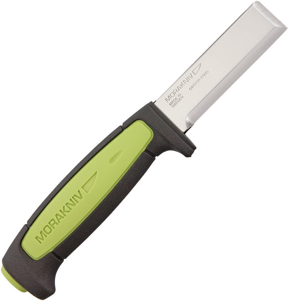 Mora Chisel Black & Green Polypropylene Carbon Steel Fixed Blade Knife 01520