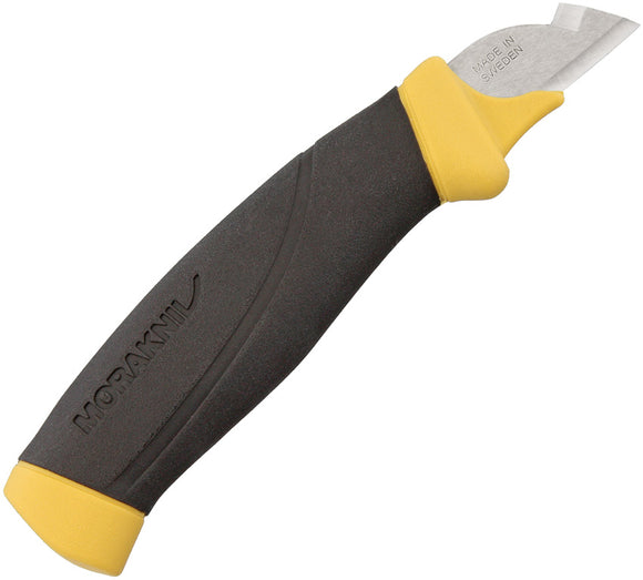 Mora Electrician Black & Yellow Rubber Stainless Razor Fixed Blade Knife 01522