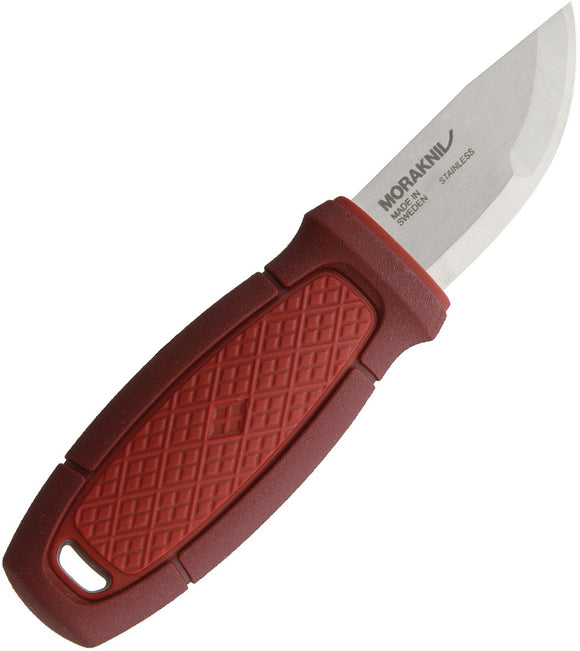 Mora Eldris Red Polymer Stainless Steel Clip Point Fixed Blade Knife 01757
