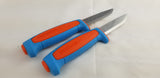 2 Pc Lot Mora Morakniv Basic 511 Orange/Blue Carbon Steel Camp Knife 02155