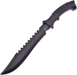 Frost Tac Xtreme Black Stainless Sawback 15.5" Machete w/ Belt Sheath TX3116