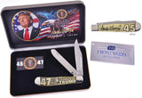 Frostwood Design Trapper Trump 45-47 Bone Folding Stainless Pocket Knife D002TP24