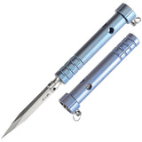 Kansept Knives EDC Tool Stiletto Blue Titanium 5Cr13 Fixed Blade Knife 005A6
