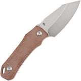 Tenable Knives Loki Brown Canvas Micarta D2 Steel Fixed Blade Knife G1058A5