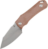 Tenable Knives Loki Brown Canvas Micarta D2 Steel Fixed Blade Knife G1058A5