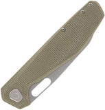 Gerber Slimsada Framelock Olive Micarta Folding D2 Steel Pocket Knife 1068145