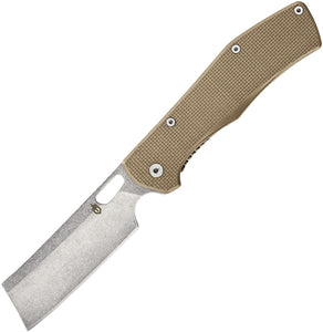 Gerber Flatiron Framelock Desert Tan G10 Folding 7Cr17MoV Cleaver Pocket Knife 1068532