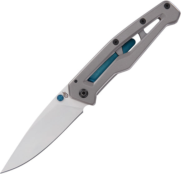 Gerber Paralite Framelock Gray Stainless Steel Folding Drop Pt Pocket Knife 1069415