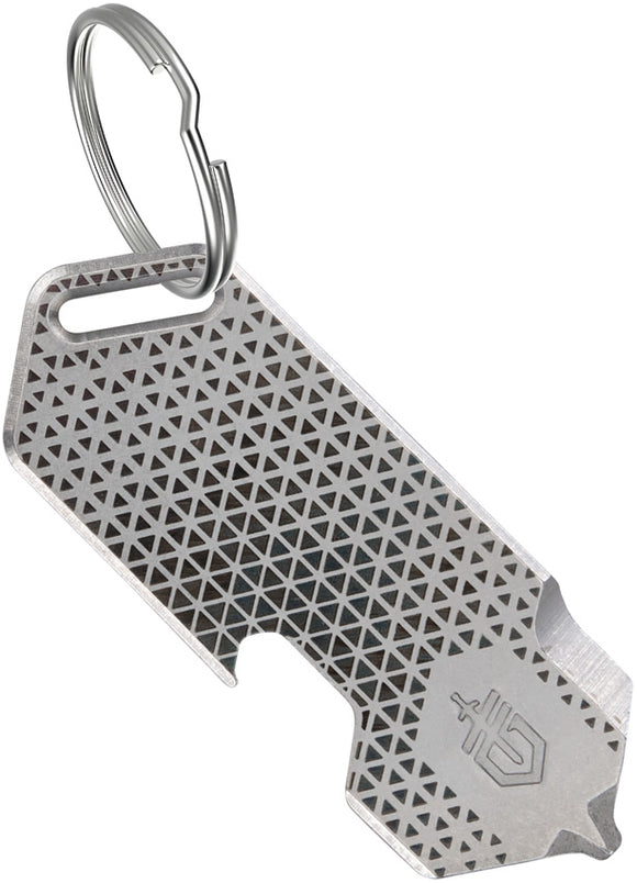 Gerber Shard DT Hex Stonewash Triangle Stainless Bottle Opener Keychain Multi-Tool 1074008
