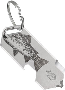 Gerber Shard DT Stonewash Fish Stainless Bottle Opener Keychain Multi-Tool 1074009