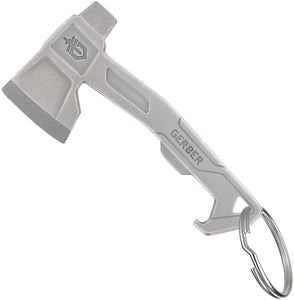 Gerber Hatchet Stonewash Stainless Bottle Opener Keychain Multi-Tool 1074043