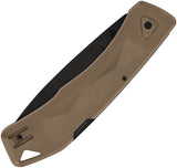 Gerber LST Ultra Lockback Coyote Brown GFN Folding 420HC Pocket Knife 1074499