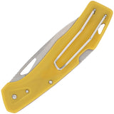 Gerber LST Lockback Yellow GFN Folding 440A Stainless Clip Pt Pocket Knife 1074520