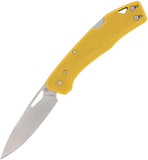 Gerber LST Lockback Yellow GFN Folding 440A Stainless Clip Pt Pocket Knife 1074520