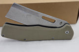 Gerber Flatiron Framelock Green G10 SW Cleaver Folding Knife 1495 