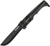 Gerber Doubledown Butterfly Black Stainless 420HC Folding Machete Knife w/ Sheath 1537