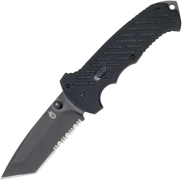 Gerber 06 FAST Slide Lock A/O Black G10 Folding 7Cr17MoV Serrated Pocket Knife 31000216