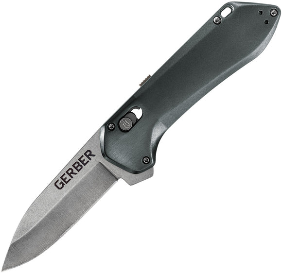 Gerber Highbrow Compact Pivot Lock A/O Gray Aluminum Folding 7Cr17MoV Pocket Knife 3764